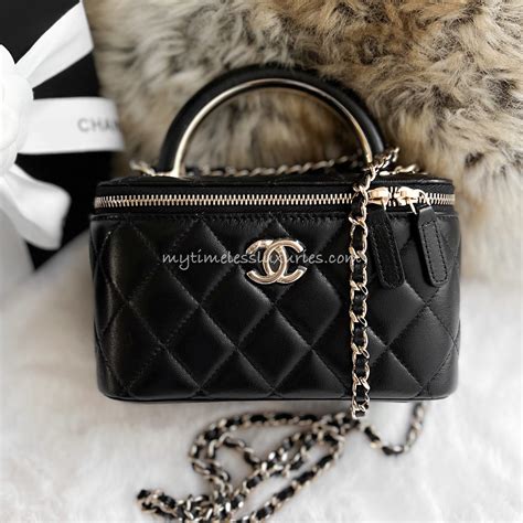 chanel cosmetic case|Chanel top handle vanity case.